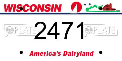 2471 Wisconsin License Plate