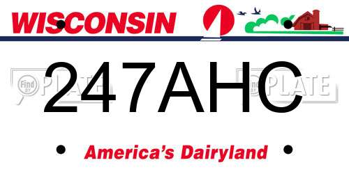 247AHC Wisconsin License Plate