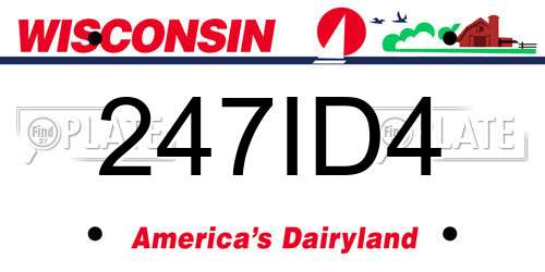 247ID4 Wisconsin License Plate