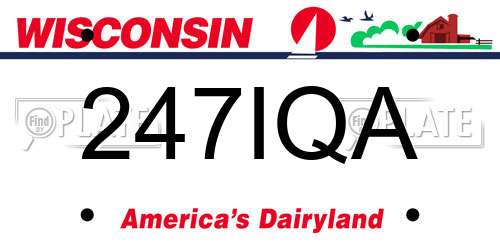 247IQA Wisconsin License Plate