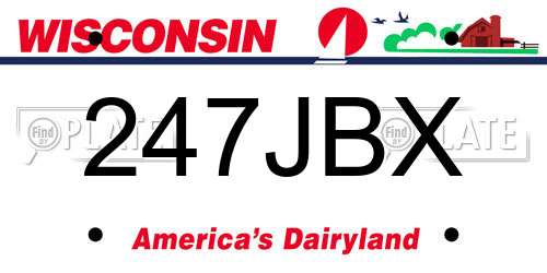 247JBX Wisconsin License Plate