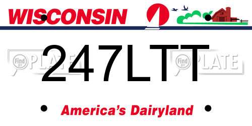 247LTT Wisconsin License Plate