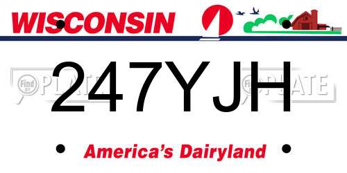 247YJH Wisconsin License Plate