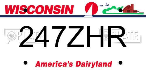 247ZHR Wisconsin License Plate