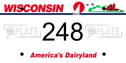 248 Wisconsin License Plate