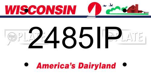 2485IP Wisconsin License Plate