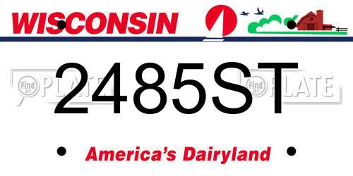 2485ST Wisconsin License Plate