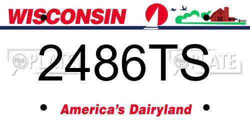 2486TS Wisconsin License Plate