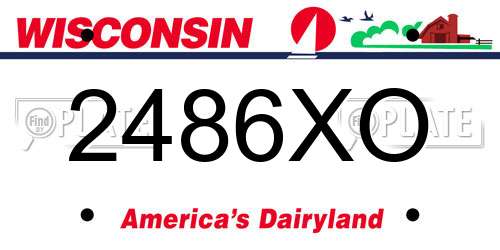 2486XO Wisconsin License Plate