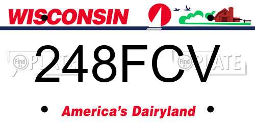 248FCV Wisconsin License Plate