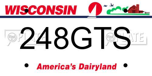 248GTS Wisconsin License Plate
