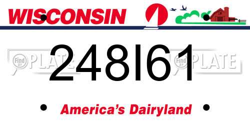 248I61 Wisconsin License Plate