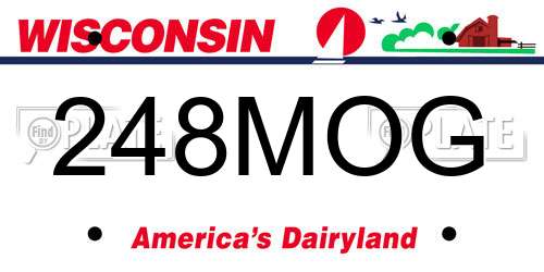 248MOG Wisconsin License Plate