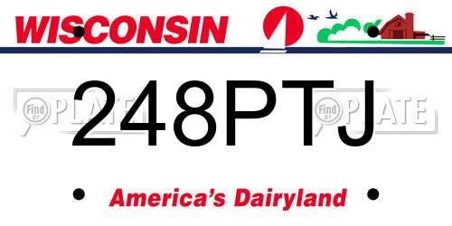 248PTJ Wisconsin License Plate