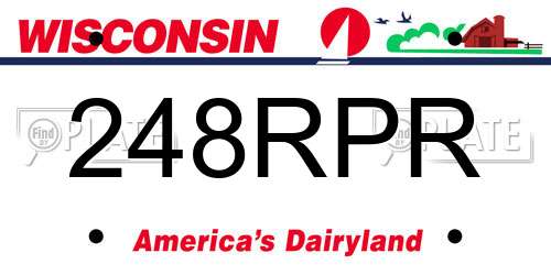 248RPR Wisconsin License Plate