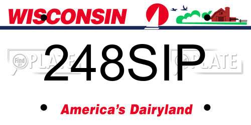 248SIP Wisconsin License Plate
