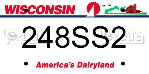 248SS2 Wisconsin License Plate