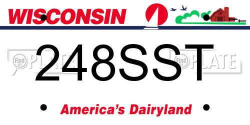 248SST Wisconsin License Plate