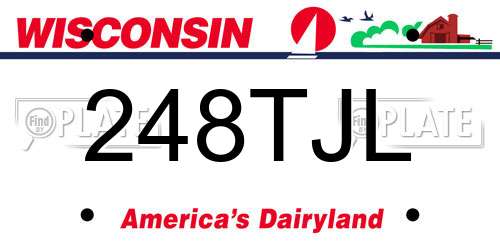 248TJL Wisconsin License Plate