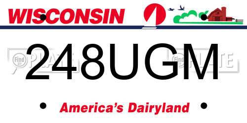 248UGM Wisconsin License Plate