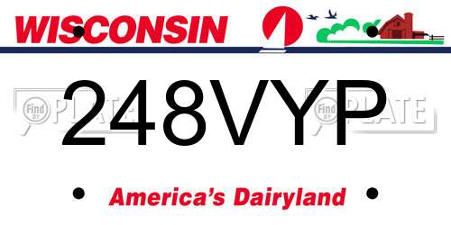 248VYP Wisconsin License Plate