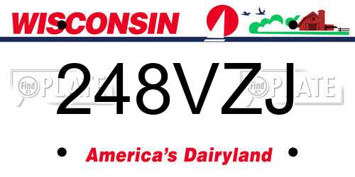 248VZJ Wisconsin License Plate