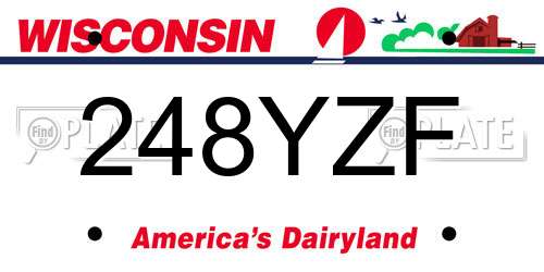 248YZF Wisconsin License Plate