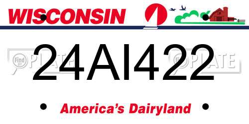 24AI422 Wisconsin License Plate