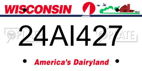 24AI427 Wisconsin License Plate