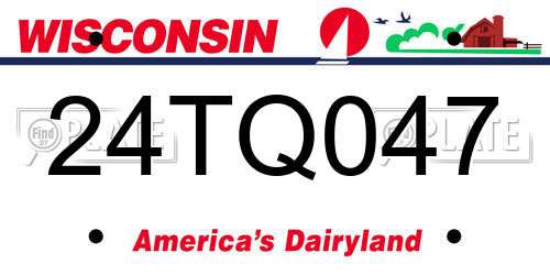 24TQ047 Wisconsin License Plate