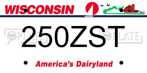 250ZST Wisconsin License Plate