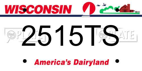 2515TS Wisconsin License Plate
