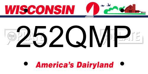 252QMP Wisconsin License Plate