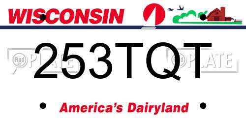 253TQT Wisconsin License Plate