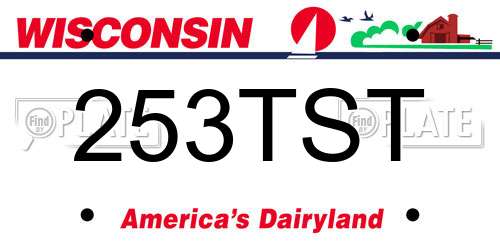 253TST Wisconsin License Plate