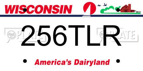 256TLR Wisconsin License Plate