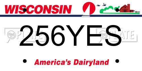 256YES Wisconsin License Plate