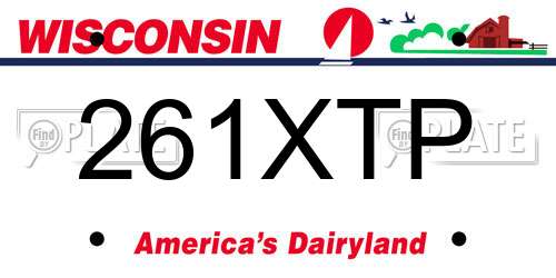 261XTP Wisconsin License Plate