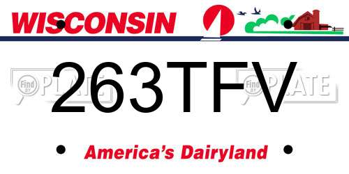 263TFV Wisconsin License Plate