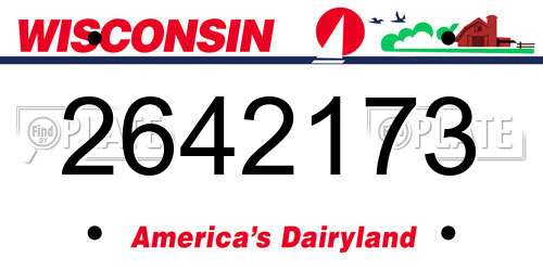 2642173 Wisconsin License Plate
