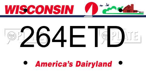 264ETD Wisconsin License Plate