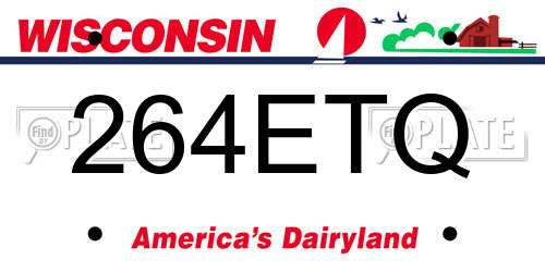 264ETQ Wisconsin License Plate