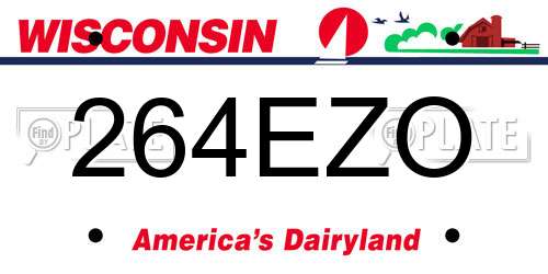 264EZO Wisconsin License Plate