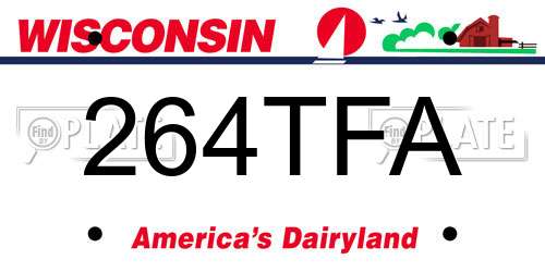 264TFA Wisconsin License Plate