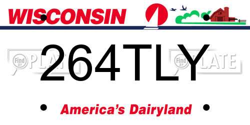 264TLY Wisconsin License Plate