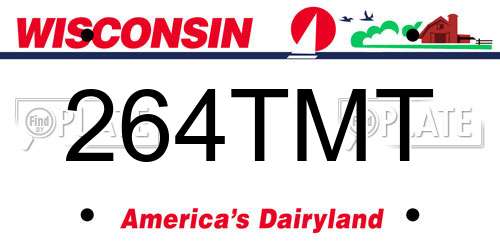 264TMT Wisconsin License Plate