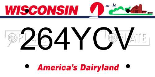 264YCV Wisconsin License Plate