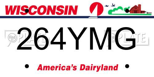 264YMG Wisconsin License Plate
