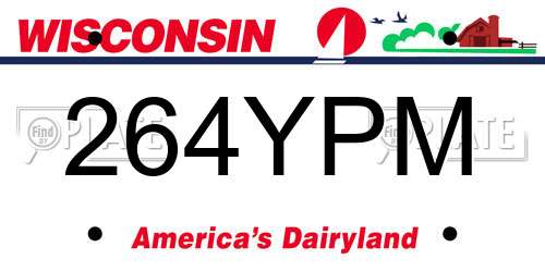 264YPM Wisconsin License Plate
