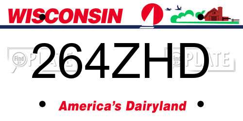 264ZHD Wisconsin License Plate